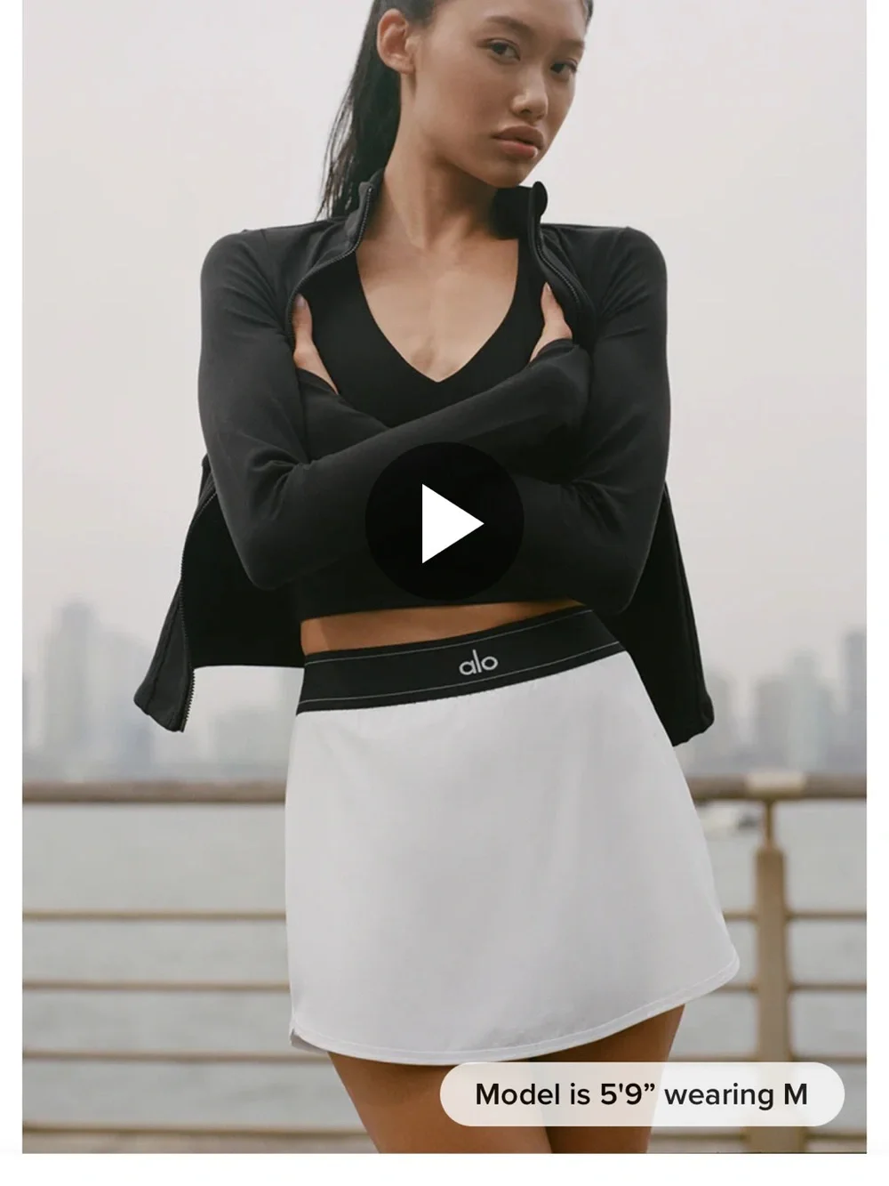 ALO Yoga White Match Point Tennis Skirt - Picture 2 of 7